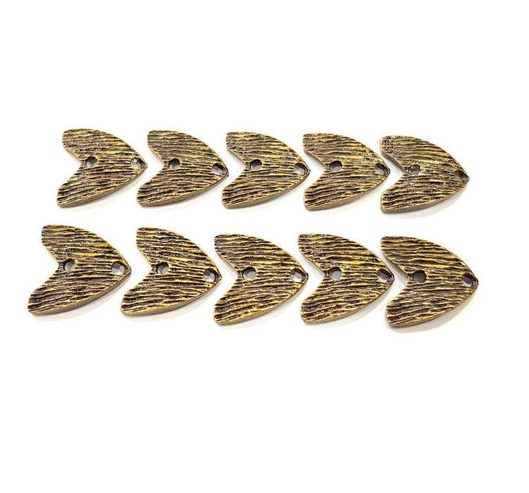 10 Antique Bronze Rank Connector Charm Antique Bronze Plated Metal Charms (16x16mm) G10488