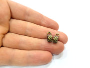 10 Antique Bronze Bail Antique Bronze Plated Metal Findings (13x8mm) G10491