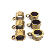 10 Antique Bronze Bail Antique Bronze Plated Metal Findings (15x10mm) G10492