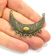 2 Antique Bronze Connector Pendant Antique Bronze Plated Metal Pendant (50x33mm) G10504