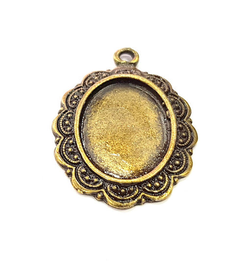 2 Antique Bronze Pendant Blank inlay Blank Mosaic Blank Resin Blank Bezel Base Setting Mountings Antique Bronze Plated(24x17mm blank) G10507