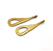 4 Antique Bronze Charm Antique Bronze Plated Metal Charms (46x14mm) G10508