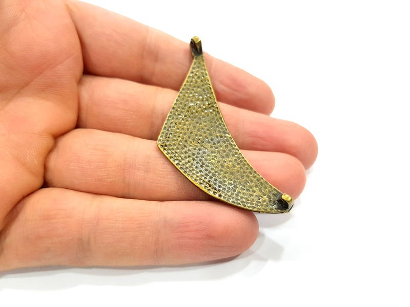 2 Sail Pendant Antique Bronze Pendant Antique Bronze Plated Metal Pendant (65x22mm) G10519