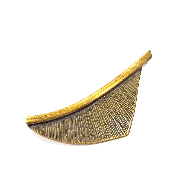 2 Sail Pendant Antique Bronze Pendant Antique Bronze Plated Metal Pendant (65x22mm) G10519