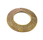 Antique Bronze Circle Pendant Antique Bronze Pendant Antique Bronze Plated Metal Pendant (50mm) G15345