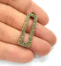 6 Square Frame Charm Antique Bronze Charm Antique Bronze Plated Metal Charms (38x11mm) G10534