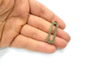 6 Square Frame Charm Antique Bronze Charm Antique Bronze Plated Metal Charms (38x11mm) G10534