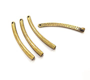 4 Ringed Rod Connector Antique Bronze Connector Pendant Antique Bronze Plated Metal Pendant (48x4mm) G10537