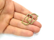 4 Hammered Frame Findings Antique Bronze Connector Antique Bronze Plated Metal  (31x18mm) G10554