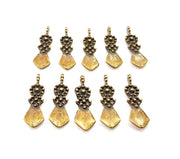 20 Antique Bronze Charm Antique Bronze Plated Metal Charms (25x7mm) G10560
