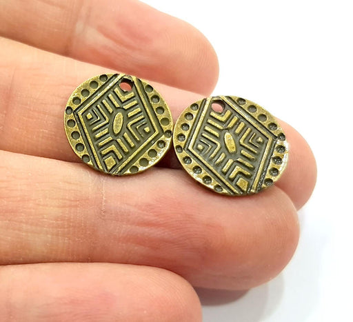 10 Antique Bronze Charm Antique Bronze Plated Metal Charms (16mm) G10562