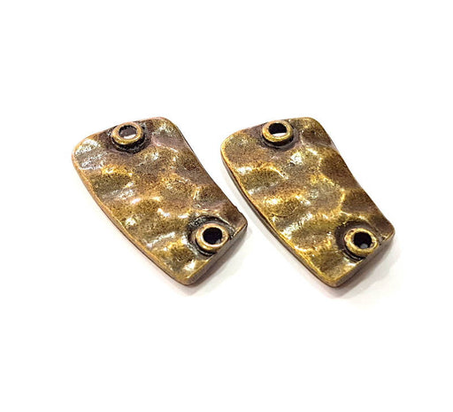 4 Antique Bronze Connector Antique Bronze Plated Metal (25x16mm) G10563