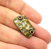 4 Antique Bronze Connector Antique Bronze Plated Metal (25x16mm) G10563
