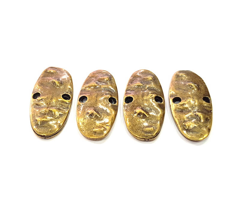 4 Antique Bronze Connector Antique Bronze Plated Metal (30x13mm) G10569