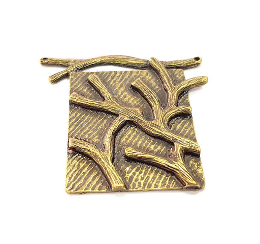 Tree Branch Pendant Antique Bronze Pendant Antique Bronze Plated Metal Pendant (55x52mm) G10571