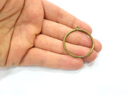 6 Ring Circle Charm Antique Bronze Charm Antique Bronze Plated Metal Charms (36mm) G11216