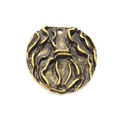 2 Wavy Round Charm Antique Bronze Charm Antique Bronze Plated Metal Charms (30mm) G10592
