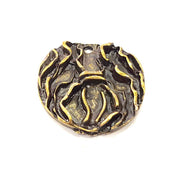 2 Wavy Round Charm Antique Bronze Charm Antique Bronze Plated Metal Charms (30mm) G10592