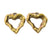 2 Heart Charm Antique Bronze Charm Antique Bronze Plated Metal Charms (32x30mm) G10594