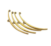 4 Ringed Rod Connector Antique Bronze Connector Pendant Antique Bronze Plated Metal (60x3mm) G10595