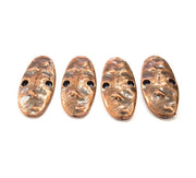 4 Antique Copper Connector Charm Antique Copper Plated Metal (29x13mm) G10607
