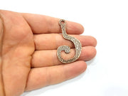2 Inverse Question Mark Charm Antique Copper Charm Antique Copper Plated Metal (53x28mm) G10607