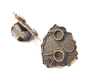 Copper Ring Settings inlay Ring Blank Mosaic Ring Bezel Base Cabochon Mountings (10mm blank) Antique Copper Plated Brass G10608