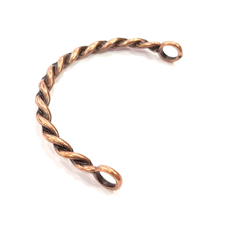 2 Bracelet Components Antique Copper Plated Connector (58x5mm) G10611