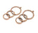2 Ringed Pendant Antique Copper Pendant Antique Copper Plated Metal (52x26mm) G10627