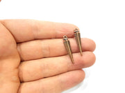 10 Spike Charm Antique Copper Charm Antique Copper Plated Metal (30x6mm) G10633