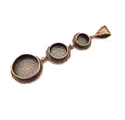 Antique Copper Pendant Blank Mosaic Base Blank inlay Necklace Blank Resin Mountings Copper Plated Brass(20mm 13mm 10mmblank) G10668