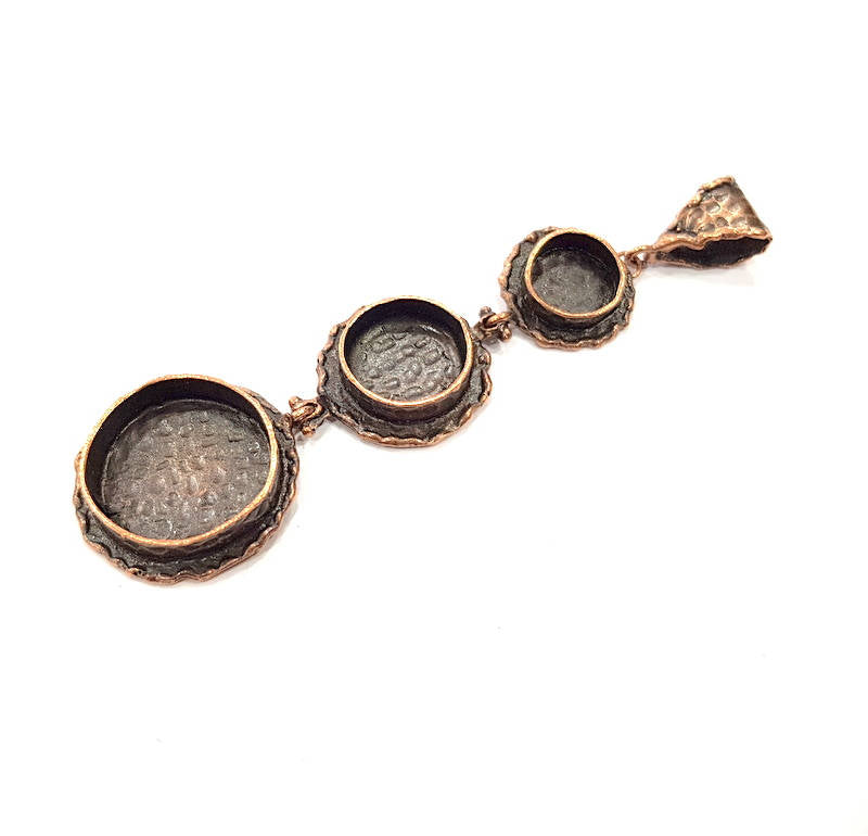 Antique Copper Pendant Blank Mosaic Base Blank inlay Necklace Blank Resin Mountings Copper Plated Brass(20mm 13mm 10mmblank) G10668