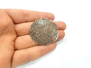 Tribal Pendant Ethnic Pendant Antique Copper Pendant Antique Copper Plated Metal (43mm) G10674