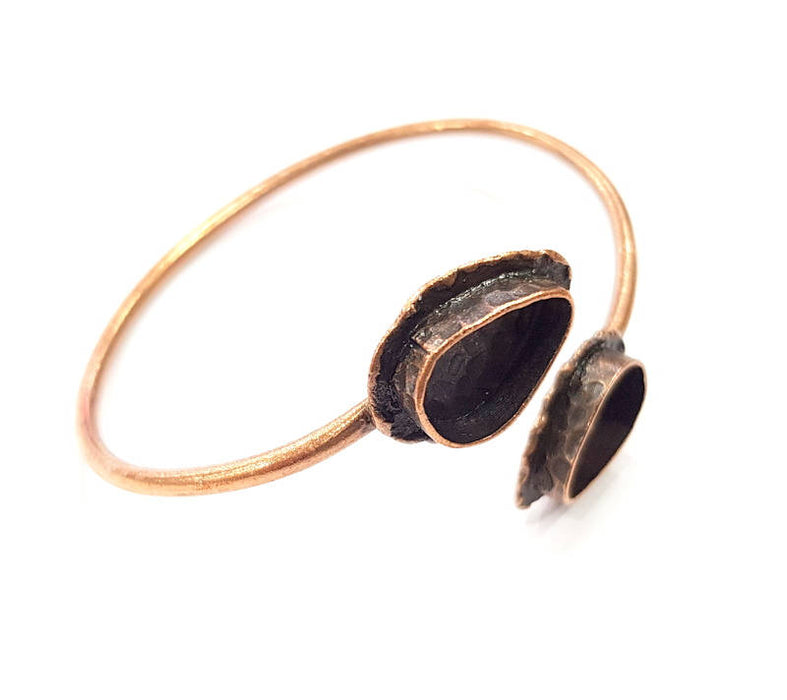 Copper Bracelet Blanks Bangle Blanks Cuff Blanks Adjustable Bracelet Blank Antique Copper Plated Brass (14x10mm and 14x10mm Blanks ) G10677