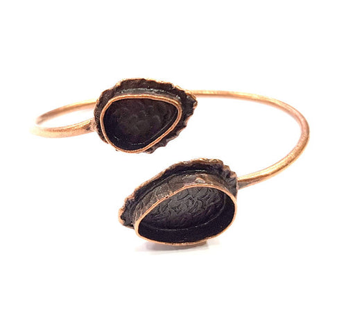 Copper Bracelet Blanks Bangle Blanks Cuff Blanks Adjustable Bracelet Blank Antique Copper Plated Brass (20x14mm and 14x10mm Blanks ) G10679