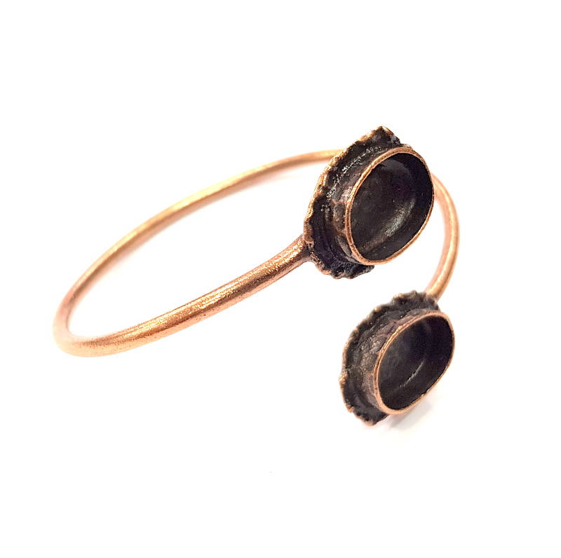 Copper Bracelet Blanks Bangle Blanks Cuff Blanks Adjustable Bracelet Blank Antique Copper Plated Brass (14x10mm and 14x10mm Blanks ) G10681