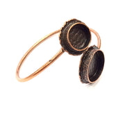 Copper Bracelet Blanks Bangle Blanks Cuff Blanks Adjustable Bracelet Blank Antique Copper Plated Brass (20mm and 14mm Blanks ) G10684