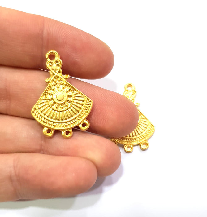 2 Gold Charm Gold Plated Charms  (30x20mm)  G9443