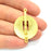 Gold Charm Gold Plated Metal Charms  (41x29mm)  G10725