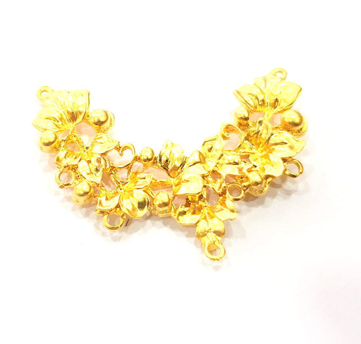 Flower Pendant Gold Plated Metal Pendant (64x28mm)  G10728