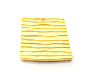 Striped Square Charm Gold Charm Gold Plated Metal (30x24mm)  G10729