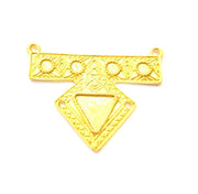 Gold Pendant Blank Gold Plated Metal Pendant (47x34mm)  G10738