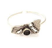 Silver Bracelet Blanks Bangle Blanks Cuff Blanks Adjustable Bracelet Blank Antique Silver Plated Brass ( 10mm Blanks ) G10835