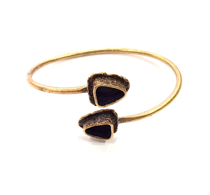 Bangle Blanks Antique Bronze Bracelet Blanks Cuff Blanks Adjustable Bracelet Blank Antique Bronze Plated Brass (9x7mm and 9x7mm ) G10854