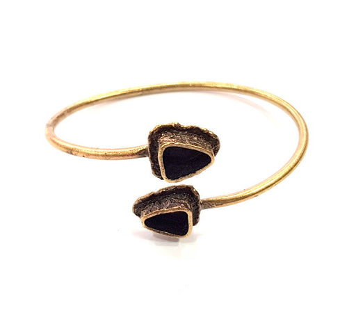 Bangle Blanks Antique Bronze Bracelet Blanks Cuff Blanks Adjustable Bracelet Blank Antique Bronze Plated Brass (9x7mm and 9x7mm ) G10854