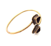 Bangle Blanks Antique Bronze Bracelet Blanks Cuff Blanks Adjustable Bracelet Blank Antique Bronze Plated Brass (9x7mm and 9x7mm ) G10854