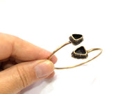 Bangle Blanks Antique Bronze Bracelet Blanks Cuff Blanks Adjustable Bracelet Blank Antique Bronze Plated Brass (9x7mm and 9x7mm ) G10854