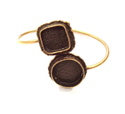 Bangle Blanks Antique Bronze Bracelet Blanks Cuff Blanks Adjustable Bracelet Blank Antique Bronze Plated Brass (14x14mm and 20mm ) G10854