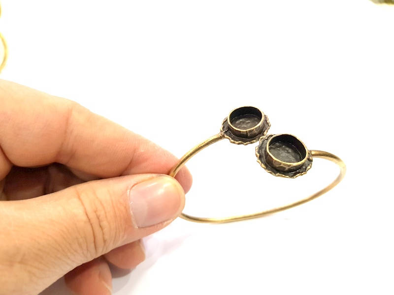 Bangle Blanks Antique Bronze Bracelet Blanks Cuff Blanks Adjustable Bracelet Blank Antique Bronze Plated Brass (10mm and 10mm ) G10855