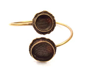 Bangle Blanks Antique Bronze Bracelet Blanks Cuff Blanks Adjustable Bracelet Blank Antique Bronze Plated Brass (20mm and 14mm ) G10858